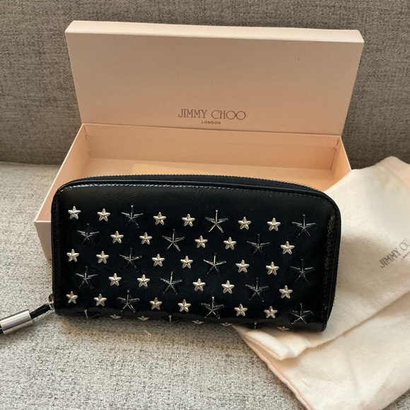Jimmy Choo Filipa Star Studded Zip Around Wallet. - Picture 7 of 11